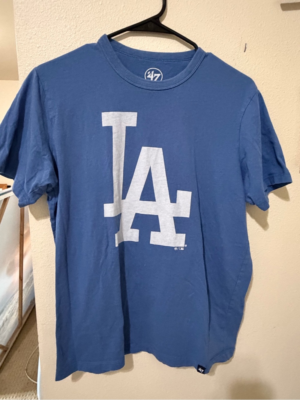 47 Los Angeles Dodgers Royal Blue Tee with White LA Logo